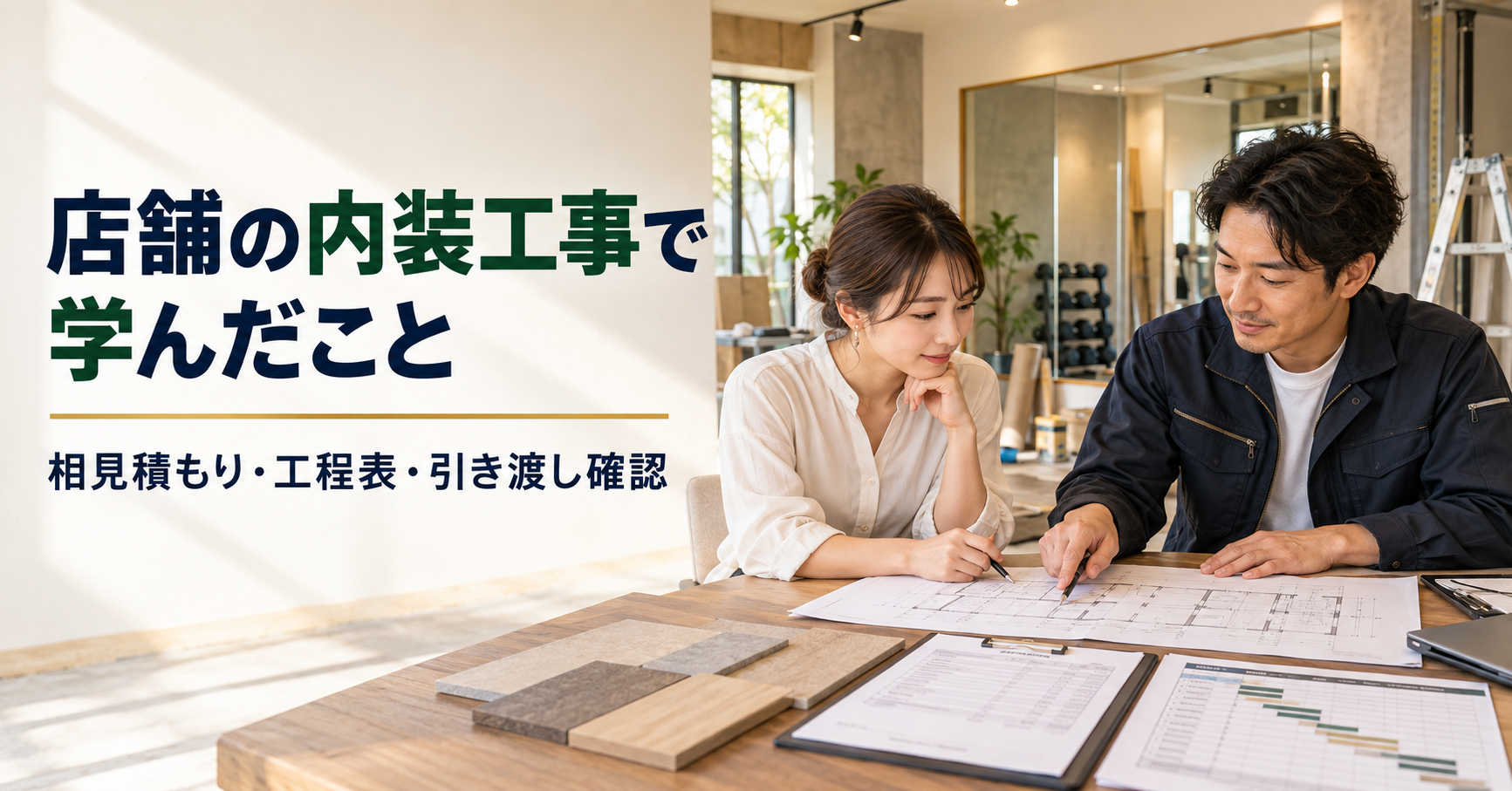 店舗の内装工事で確認したい相見積もり・工程表・引き渡しのポイント